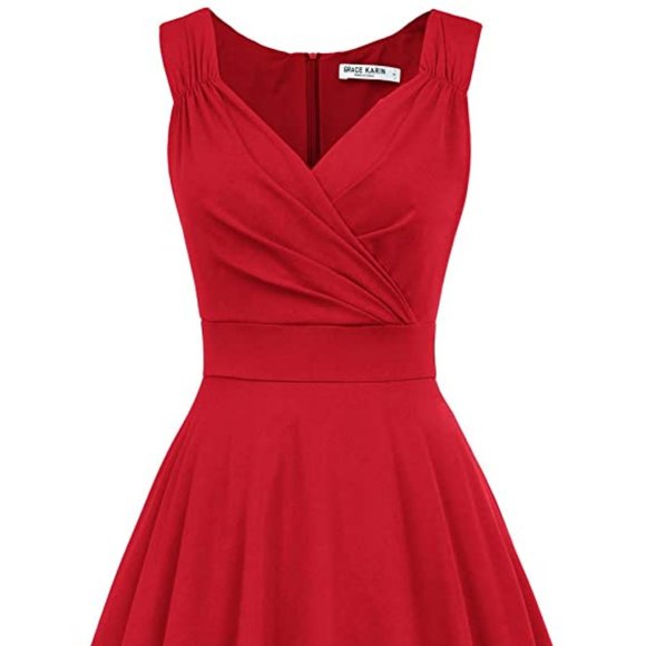 Grace Karin Dresses & Skirts - BRAND NEW!!! Red Knee length Swing Dress